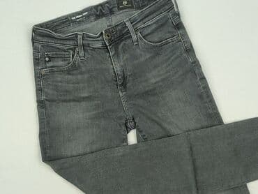 szare szerokie jeansy: Jeansy damskie, rozmiar S — 1