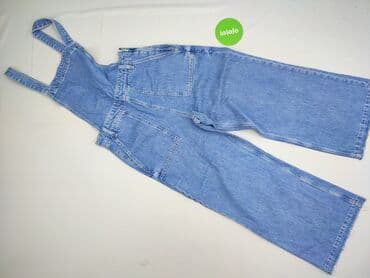 jeansy plus size wysoki stan: H&M, Ogrodniczki damskie, rozmiar M — 2