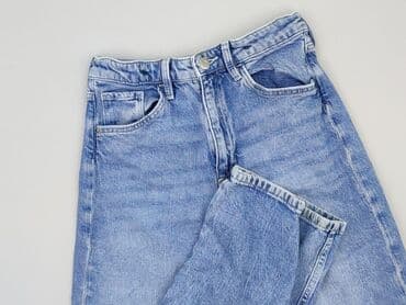 majtki wiskoza: Spodnie jeansowe, H&M, 12 lat, 152, stan - Idealny — 1