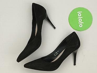 ecco flash 38: Czarne damskie szpilki LEI-90 - Rozmiar: 37 - Kolor: black (czarny) - — 3