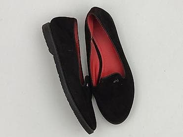 klapki yezzy: Czarne damskie mokasyny/loafery - Rozmiar: 38 (oznaczenie na — 1