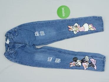 spodnie woskowane wysoki stan: Jeans, Disney, 8 years, 128, condition - Perfect — 2