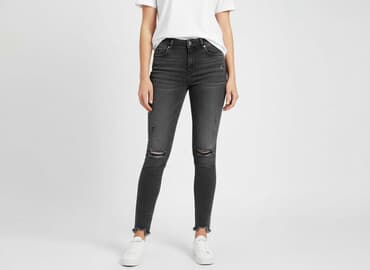 buty damskie stradivarius: Stradivarius, Jeansy damskie, rozmiar L — 6