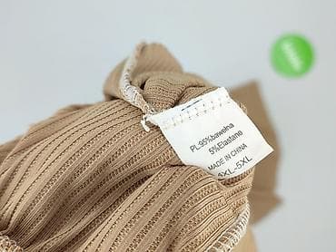 bluzki bezowe: Spodnie materiałowe damskie, rozmiar 4XL — 4