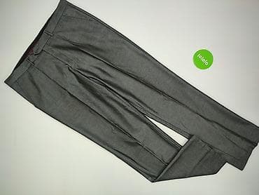 only tailoring: Męskie spodnie garniturowe – grafitowe - Klasyczny krój z kantem - — 2