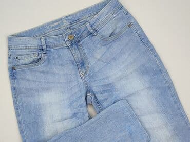 szerokie spodenki jeansowe damskie: Skinny, Jeansy damskie, rozmiar L — 1