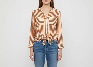 bluzki damskie pomarańczowa: Gina Tricot, Bluzka damska, rozmiar M — 7