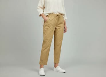 piżamy damskie allegro: Spodnie materiałowe damskie, rozmiar L — 6