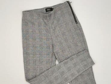 buty do spodni w kratę: ONLY, Spodnie materiałowe damskie, rozmiar S — 1