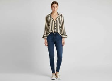 marynarka damska w paski: Bluzka damska, rozmiar M — 7