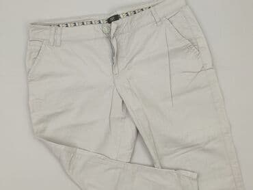 granatowe chinosy damskie: F&F, Spodnie materiałowe damskie, rozmiar M — 1