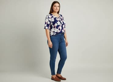 granatowe bluzki: HDM, Bluzka damska, rozmiar 3XL — 6