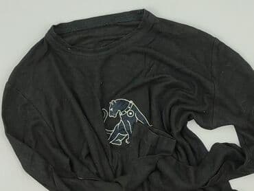 bluzka z dlugim rekawem czarna: T-shirt damski, rozmiar M — 1