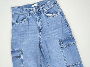 cargo pull and bear: Denim, Spodnie cargo damskie, rozmiar S — 1
