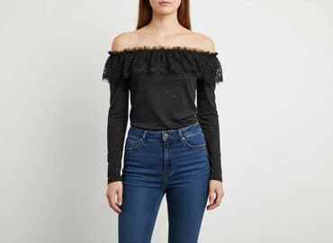 bluzki hiszpanki długi rekaw: Bluzka damska, rozmiar S — 5