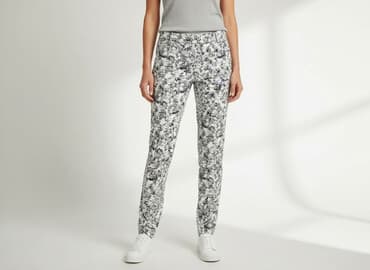 legginsy w prążki hm: H&M, Spodnie materiałowe damskie, rozmiar XS — 6