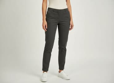 monnari czarne spodnie: Spodnie materiałowe damskie, rozmiar M — 6