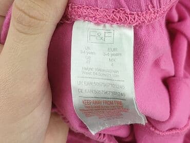 bluzki z zamkiem z przodu: Shorts, F&F, 3-4 years, 98/104, condition - Very good — 4