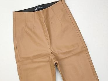 Zara, Legginsy Ze skóry ekologicznej damskie, rozmiar M
