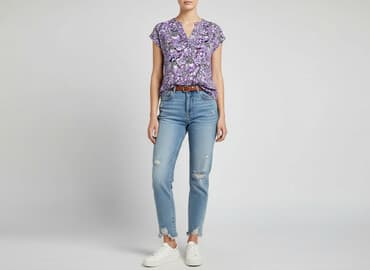 eleganckie bluzki fioletowe: Bluzka damska, rozmiar S — 5