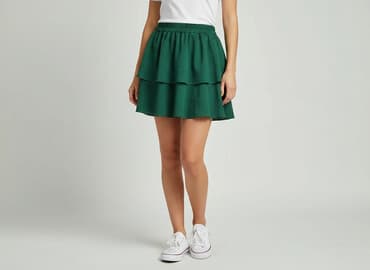 zielone rozkloszowane spódnice: Spódnica damska, rozmiar S — 1