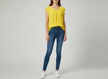 bluzka żółta w czarne paski: Orsay, Bluzka damska, rozmiar S — 6