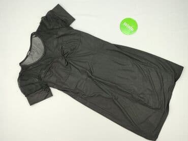 czarna sukienka z przezroczystymi rękawami: Women`s dress, size S — 3