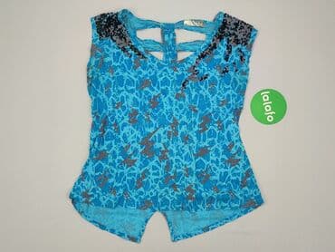 niebieska bluzki z krótkim rękawem: Bluzka damska, rozmiar S — 2