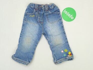 pajacyk niemowlęcy 5 10 15: Denim pants, 3-6 months, condition - Good — 2