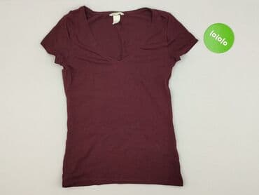 koszulki z dekoltem v: H&M Basic, T-shirt damski, S — 2