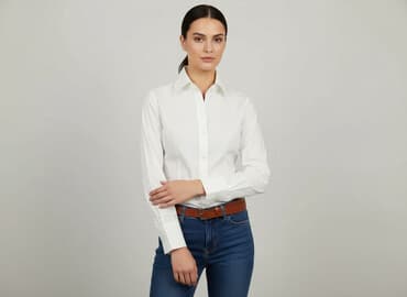 eleganckie białe bluzki wizytowe: Women`s shirt, size S — 1