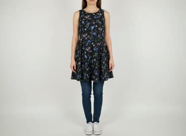 sukienki z piórami czarna: Women`s dress, size M — 1