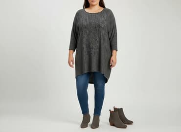 bluzka nietoperz plus size: Tunika damska, rozmiar XL — 5