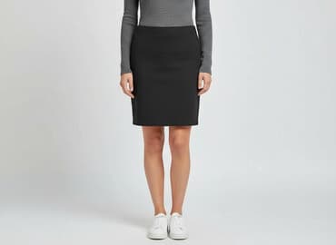spódnice z wysokim stanem plus size: H&M Basic, Spódnica damska, rozmiar L — 1