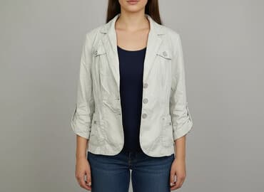 mohito marynarka czerwona: Kurtka jeansowa damska, rozmiar S — 1