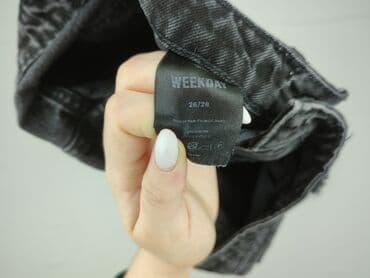 legginsy woskowane wysoki stan: Jeansy damskie, XS — 4