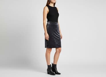 welurowa plisowane spódnice: H&M, Spódnica damska, rozmiar M — 1