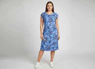 letnia sukienka zapinana z przodu krzyżówka: Sukienka damska, rozmiar L — 1