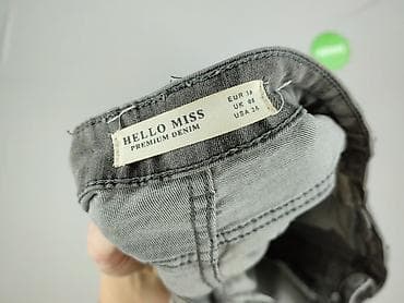 grey denim jeans: Hello Miss, Jeansy damskie, rozmiar S — 4