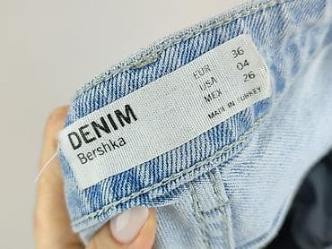 botki na platformie h: Bershka, Jeansy damskie, rozmiar S — 4