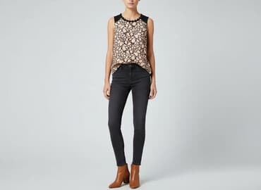 czarna bluzka koronkowa zara: Bluzka damska, rozmiar S — 5