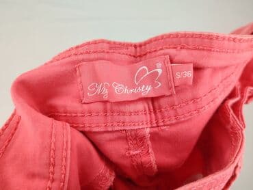 jaka bluzka do różowych spodni: Material trousers for women, size S — 5
