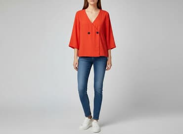 bluzki damskie pomarańczowa: Bluzka damska, rozmiar M — 6