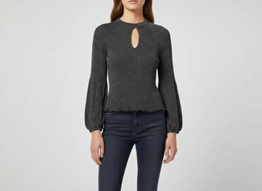 sweter piórkowy na drutach: Zara, Bluzka damska, rozmiar M — 7