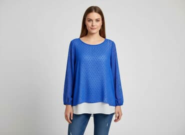 niebieska satynowe bluzki: Bluzka damska, rozmiar S — 5