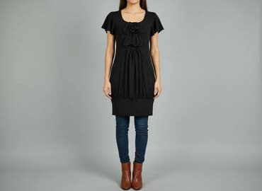 sukienka z marszczeniami na brzuchu: Sukienka damska, rozmiar S — 1