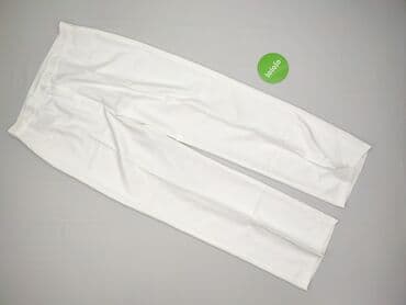 białe spodnie na wesele: Spodnie materiałowe damskie, rozmiar L — 2