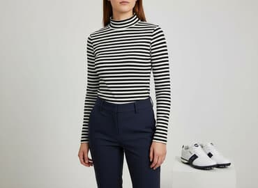 bluzki prazkowane: Golf damski, rozmiar S — 5