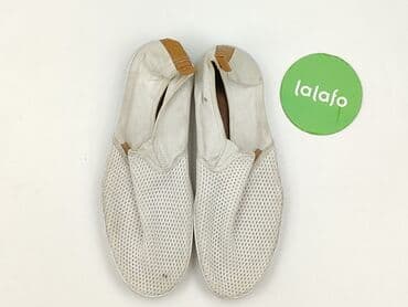 buty rozmiar 41: Białe wsuwane buty męskie typu slip-on - Cholewka: przewiewna — 2