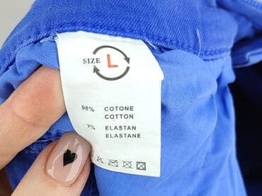 srebrne jeansy: Jeans for women, size L — 5